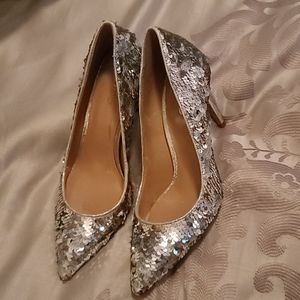 Aldo silver sequence heels